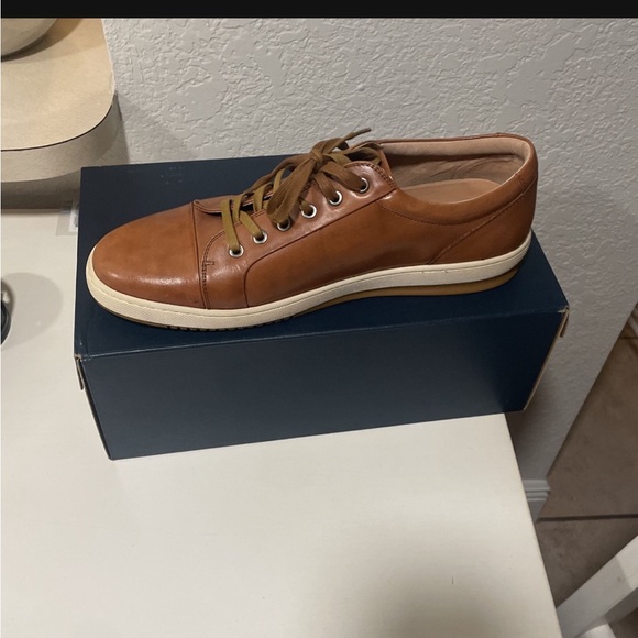 Joseph abboud sneakers pure brown leather size 12 - Picture 1 of 3